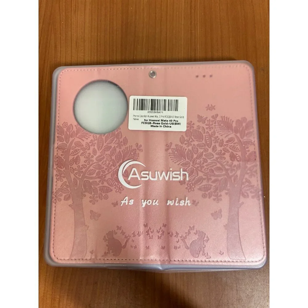 Cell Phone Wallet Case for Huawei Ma Pro FCSQB US Pink Rose Gold